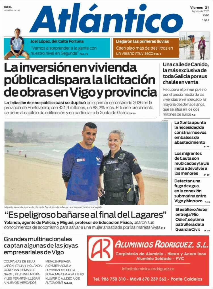 Portada de Atlántico Diario (Espa&ntilde;a)