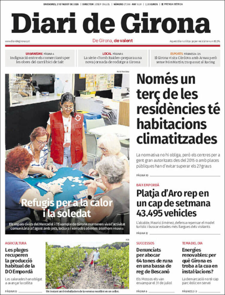 Portada de Diari de Girona (Espa&ntilde;a)