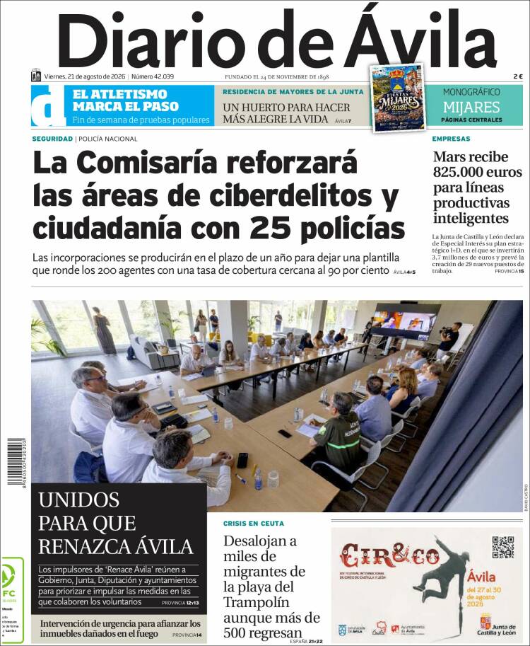 Portada de Diario de Ávila (Espa&ntilde;a)