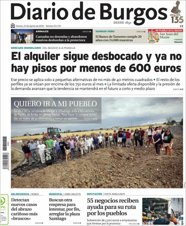 Portada de Diario de Burgos (Espa&ntilde;a)