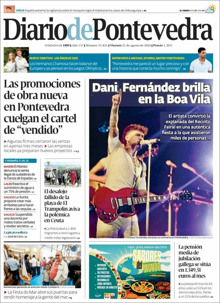 Portada de Diario de Pontevedra (Espa&ntilde;a)