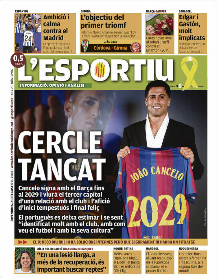 Portada de L'Esportiu (Espa&ntilde;a)