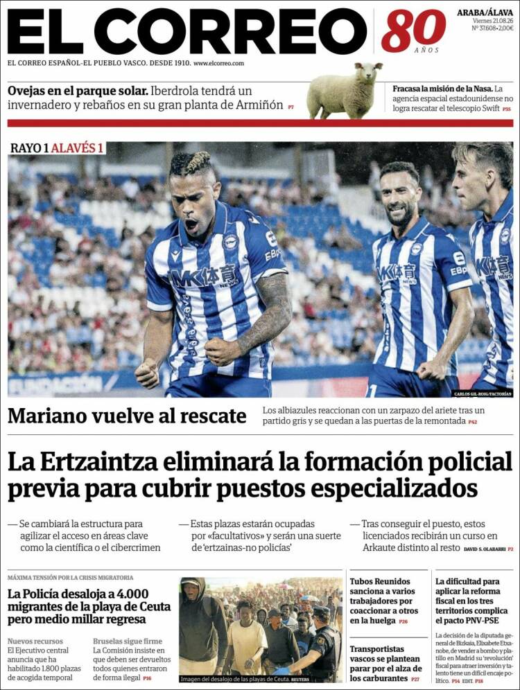 Portada de El Correo - Álava (Espa&ntilde;a)
