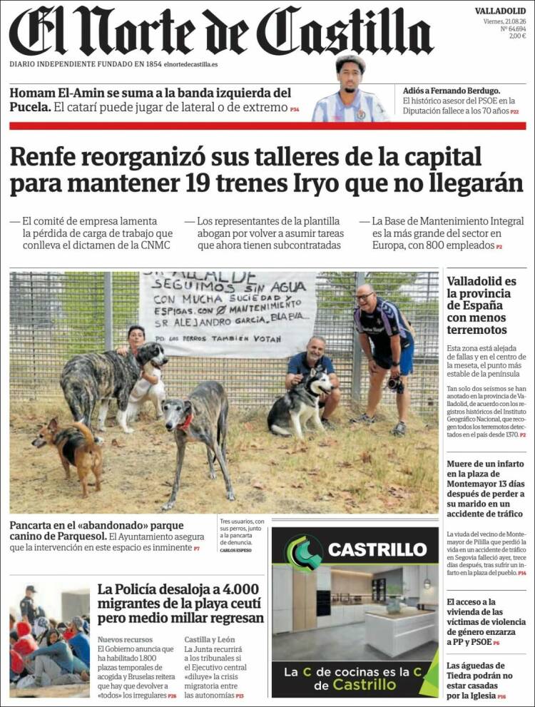 Portada de Norte de Castilla - Valladolid (Espa&ntilde;a)