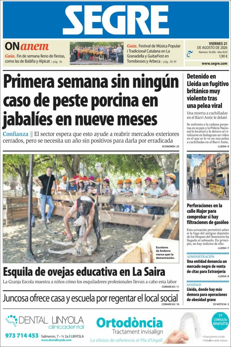 Portada de Segre  (Espa&ntilde;a)