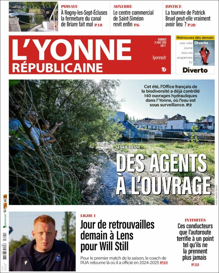 Portada de L'Yonne-Républicaine (Francia)