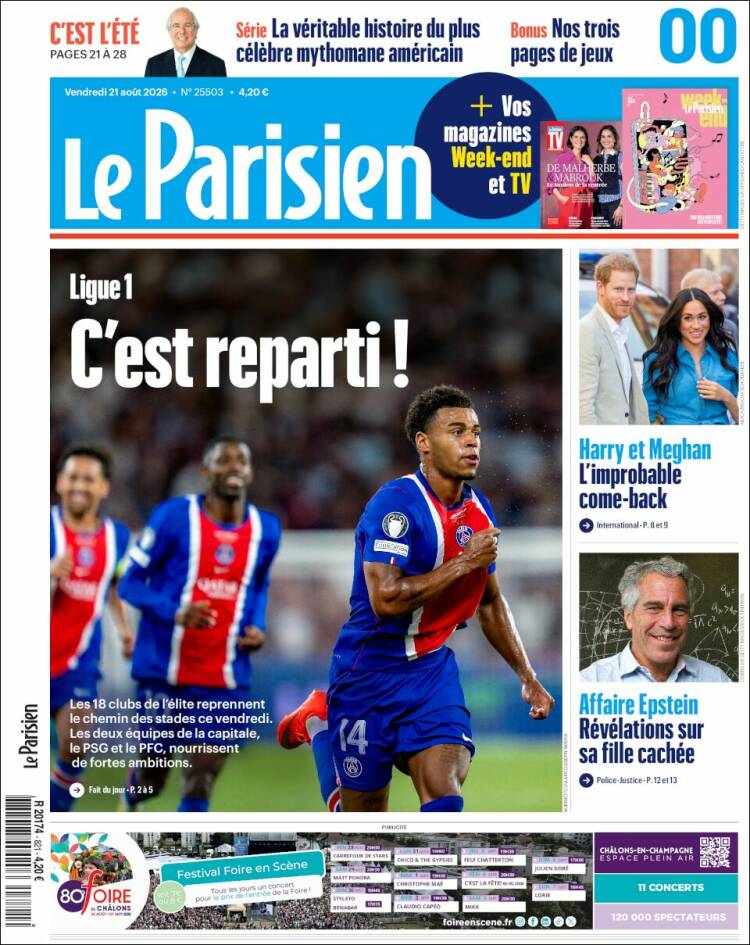 Portada de Le Parisien (Francia)