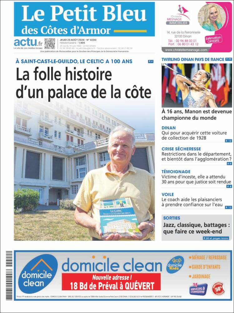 Portada de Le Petit Bleu (Francia)
