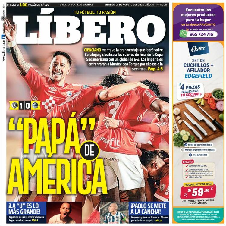 Portada de Líbero (Per&uacute;)