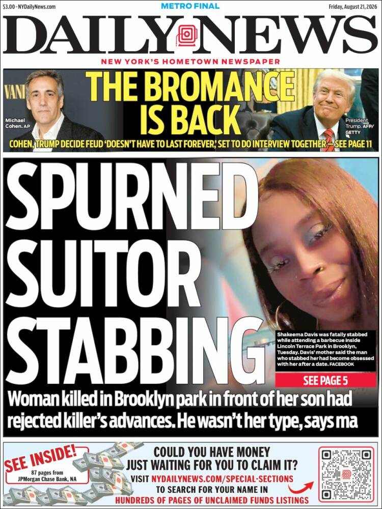 Portada de Daily News - New York (USA)