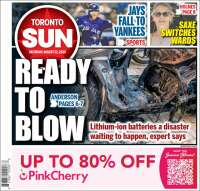 Portada de The Toronto Sun (Canada)