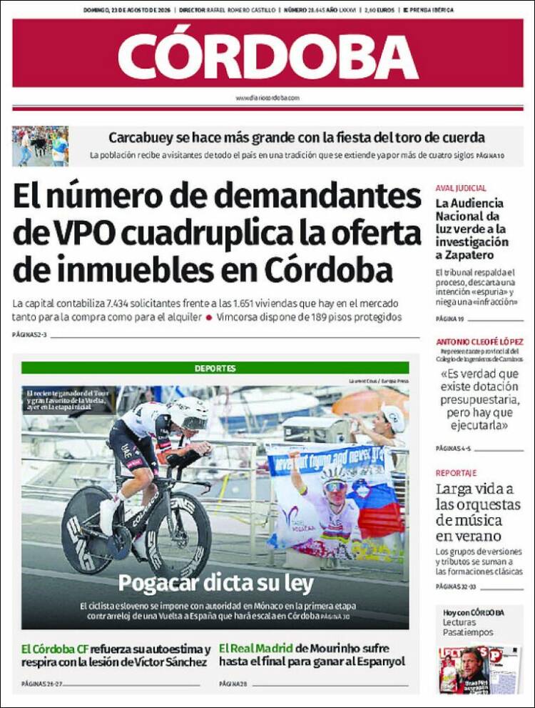 Portada de Diario de Córdoba (Espa&ntilde;a)