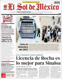 Portada de El Sol de México (Mexico)
