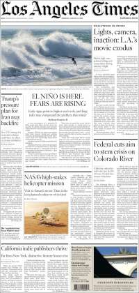 Portada de Los Angeles Times (USA)