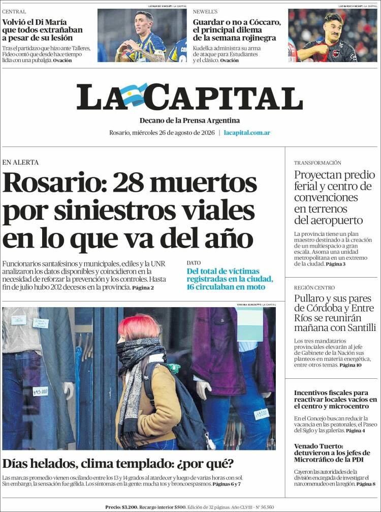 Portada de La Capital - Rosario (Argentina)