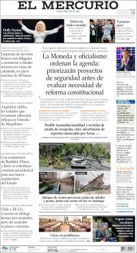 Portada de El Mercurio (Chile)