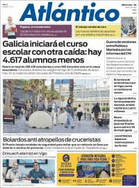 Portada de Atlántico Diario (Spain)