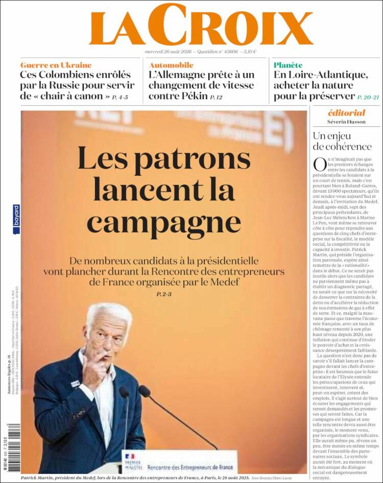 Portada de La Croix (France)