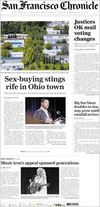 Portada de San Francisco Chronicle (USA)