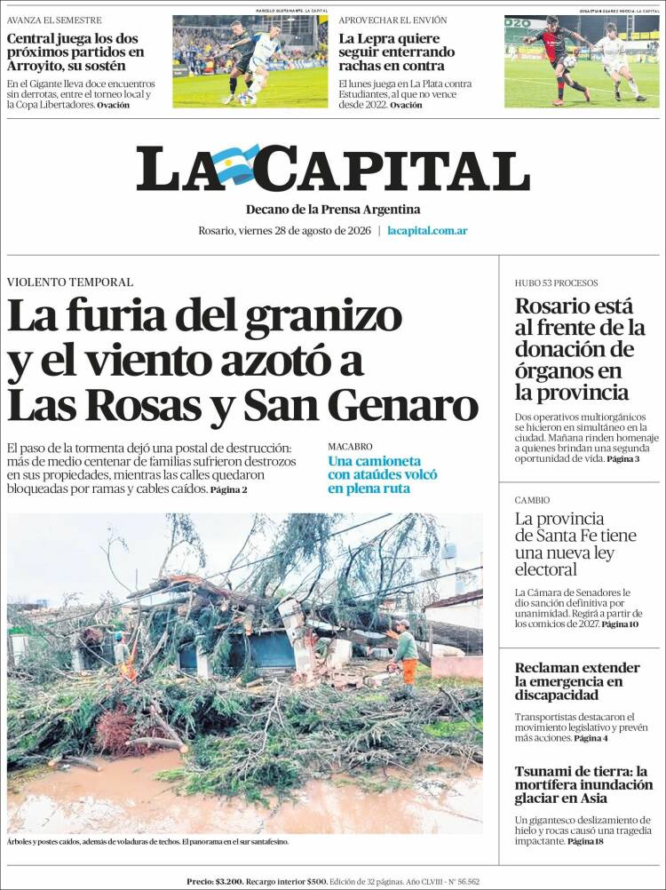 Portada de La Capital - Rosario (Argentina)