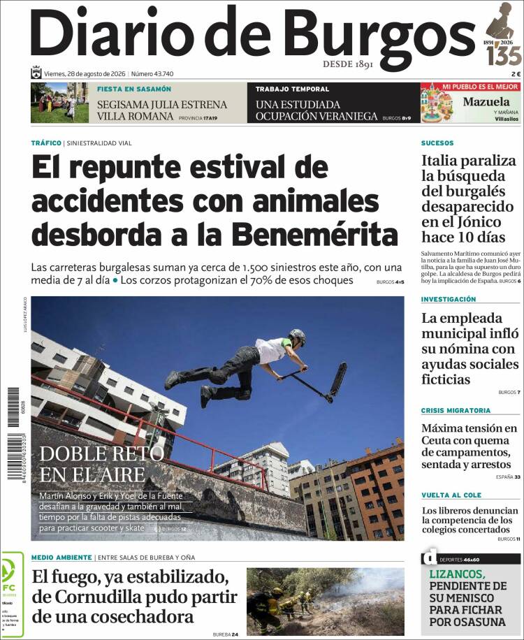 Portada de Diario de Burgos (Espa&ntilde;a)