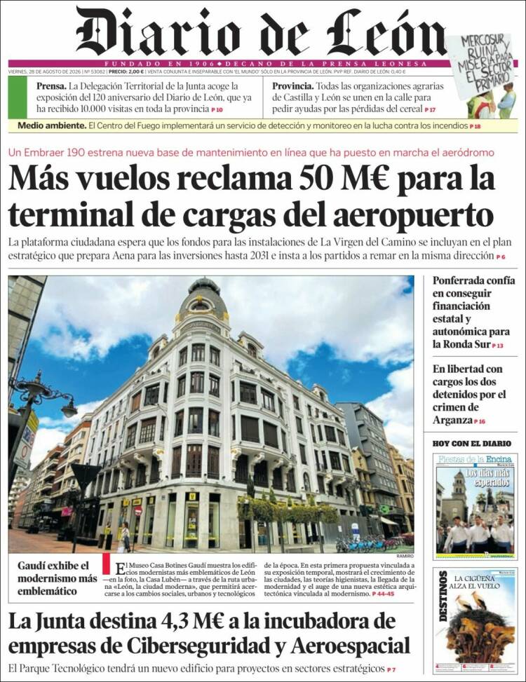 Portada de Diario de León (Espa&ntilde;a)