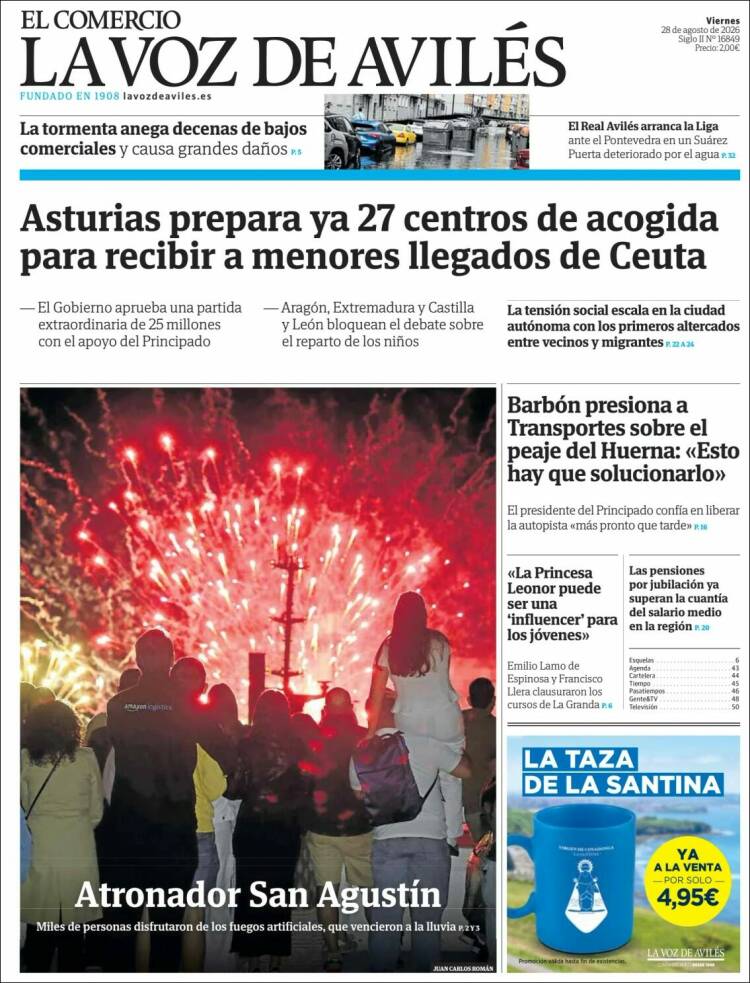Portada de El Comercio - Avilés (Espa&ntilde;a)