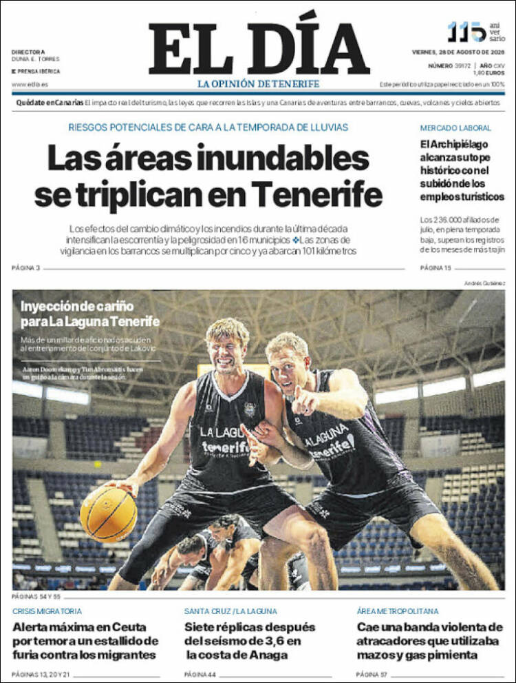 Portada de El Día (Spain)