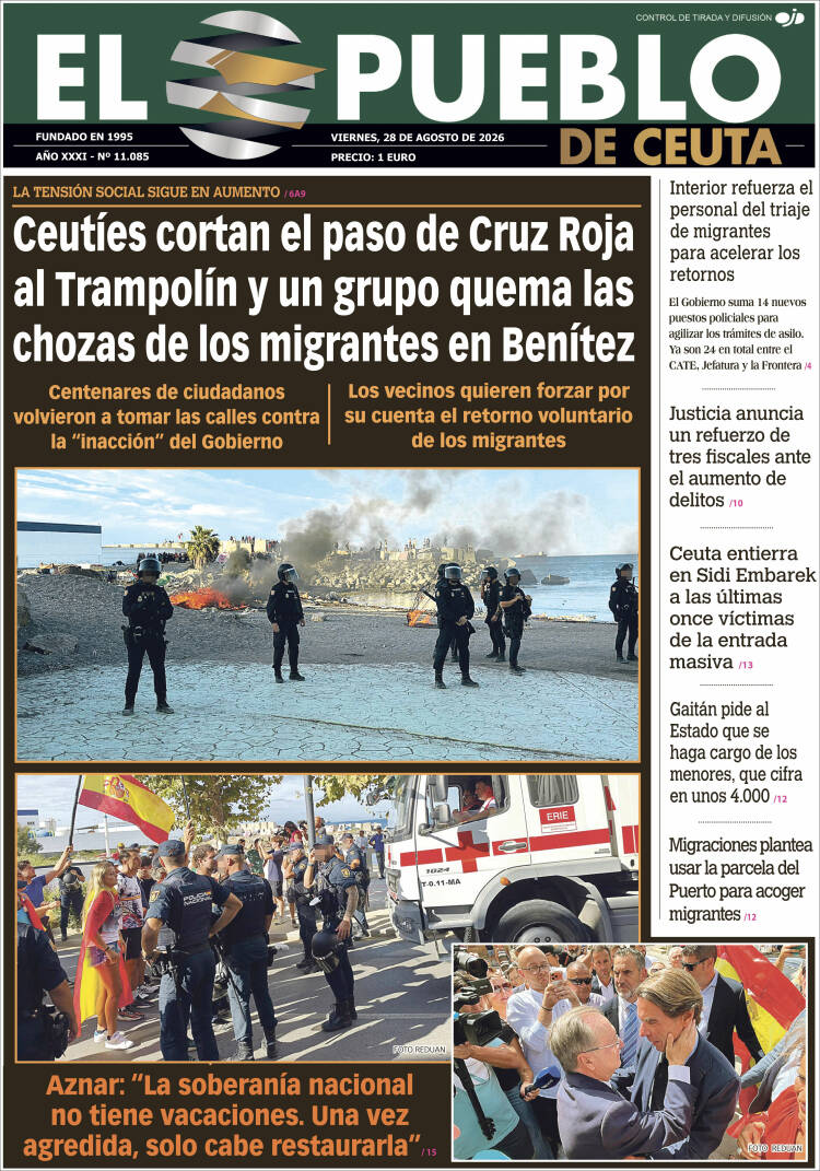 Portada de El Pueblo de Ceuta (Espa&ntilde;a)