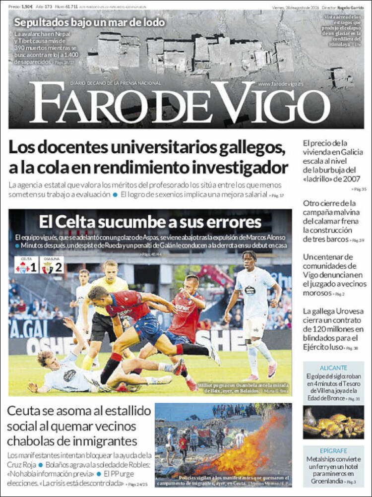 Portada de Faro de Vigo (Espa&ntilde;a)