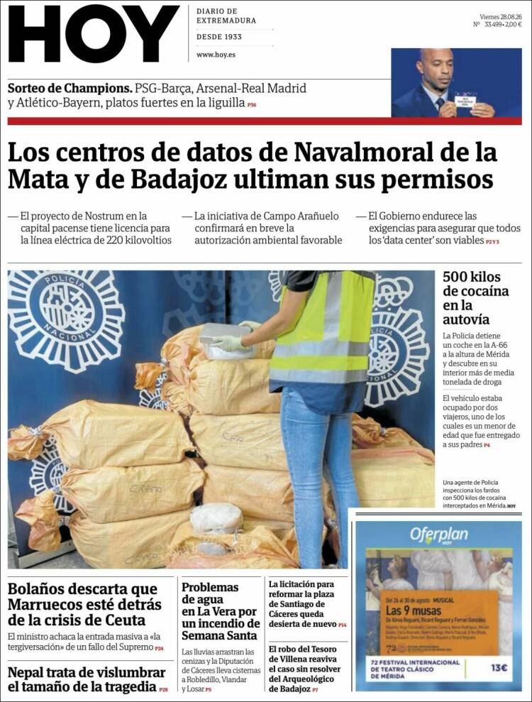 Portada de Hoy - Caceres (Espa&ntilde;a)