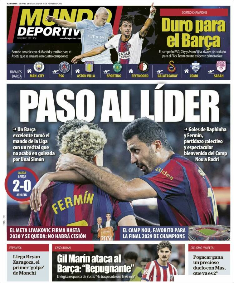 Portada de El Mundo Deportivo (Espa&ntilde;a)