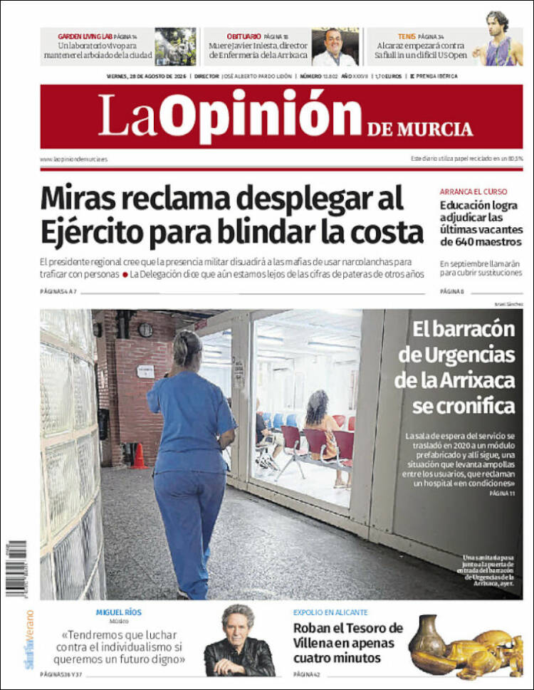 Portada de La Opinión de Murcia (Espa&ntilde;a)