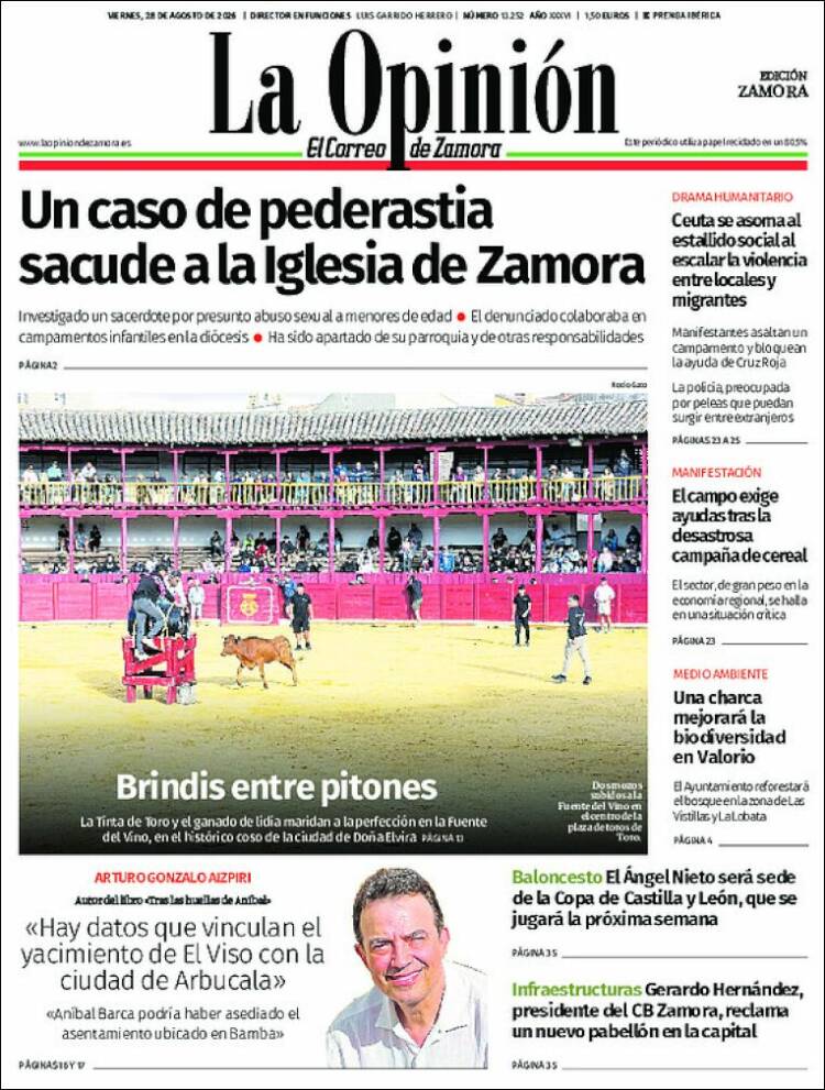 Portada de La Opinión - El Correo de Zamora (Espa&ntilde;a)