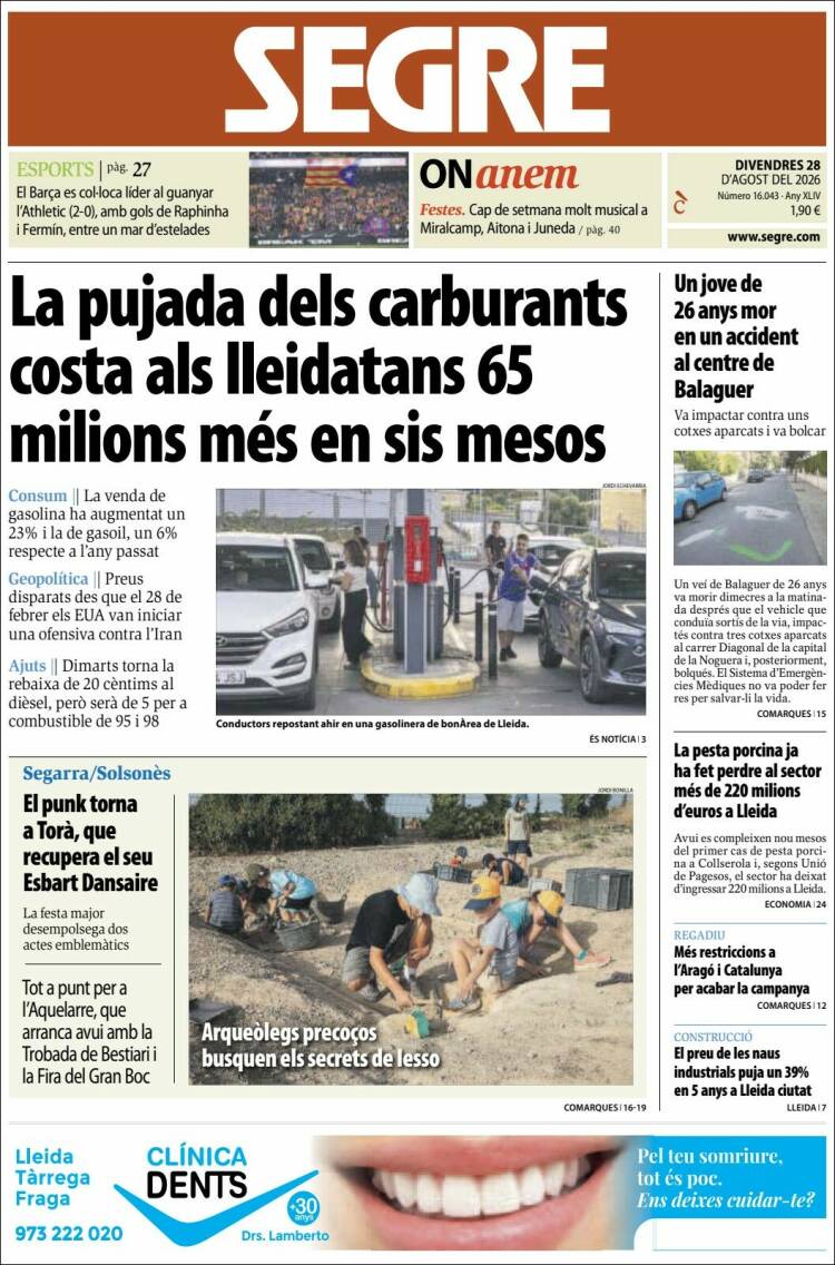 Portada de Segre (Espa&ntilde;a)
