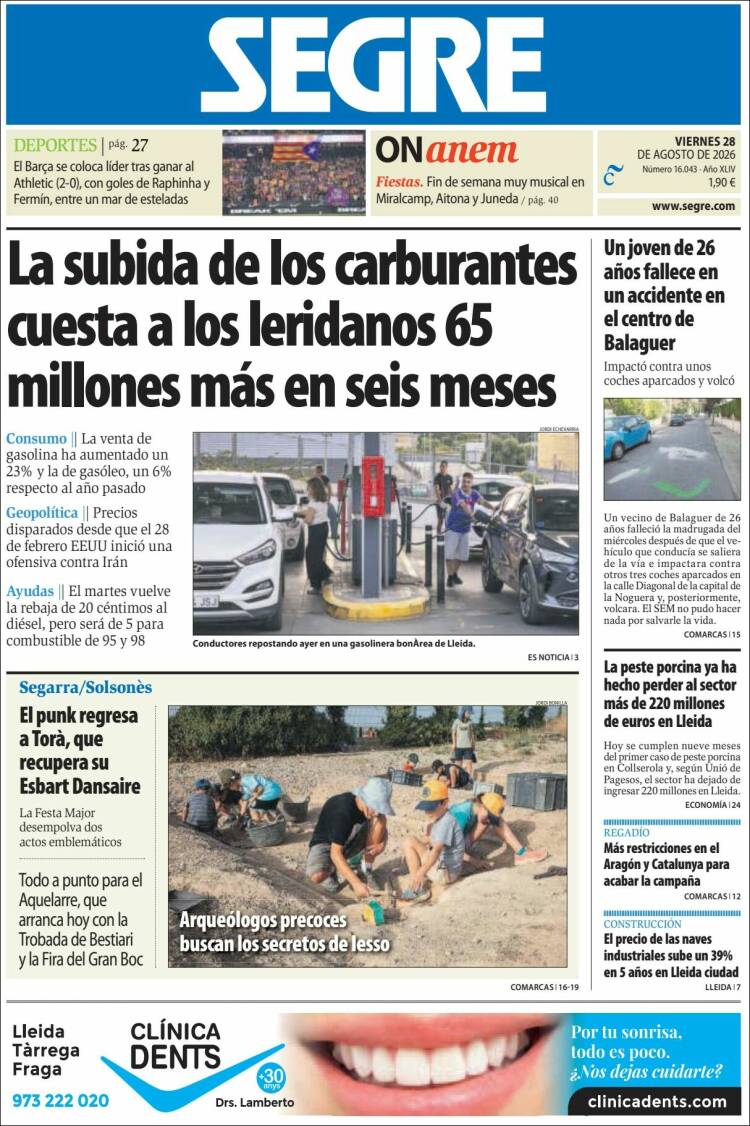 Portada de Segre  (Espa&ntilde;a)