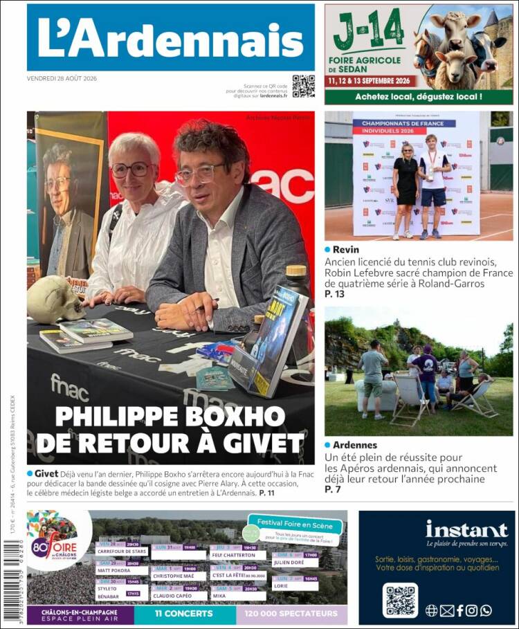 Portada de L'Ardenais (Francia)
