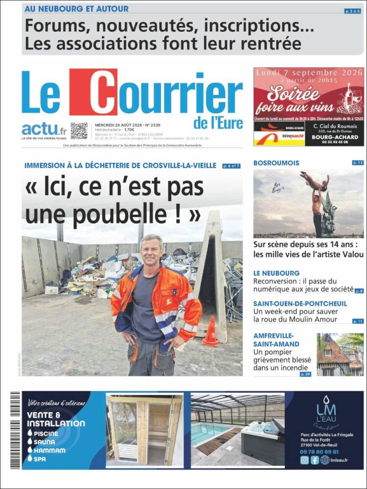 Portada de Le Courrier de l'Ouest (Francia)