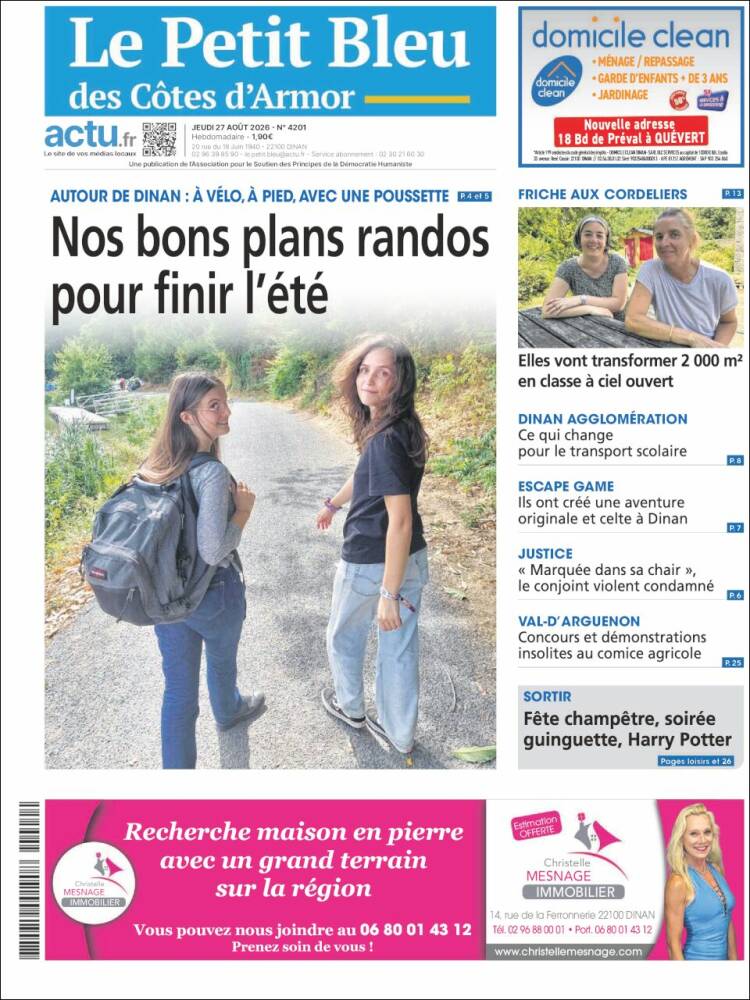 Portada de Le Petit Bleu (Francia)
