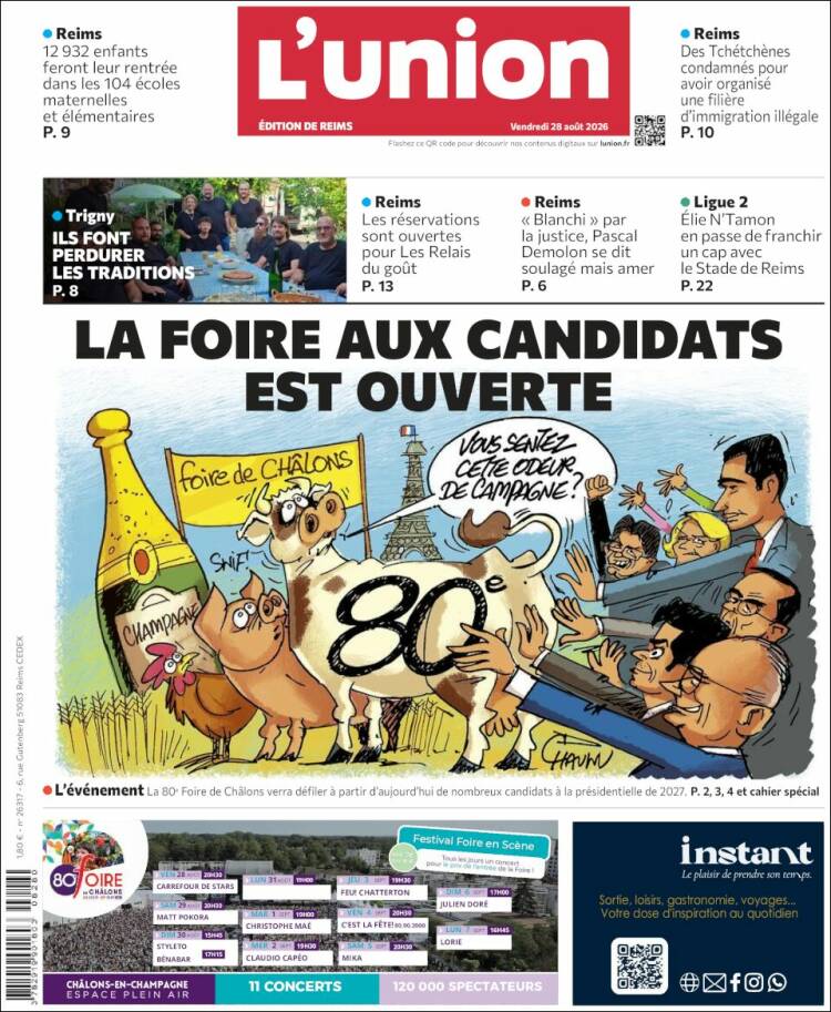 Portada de L'Union (Francia)