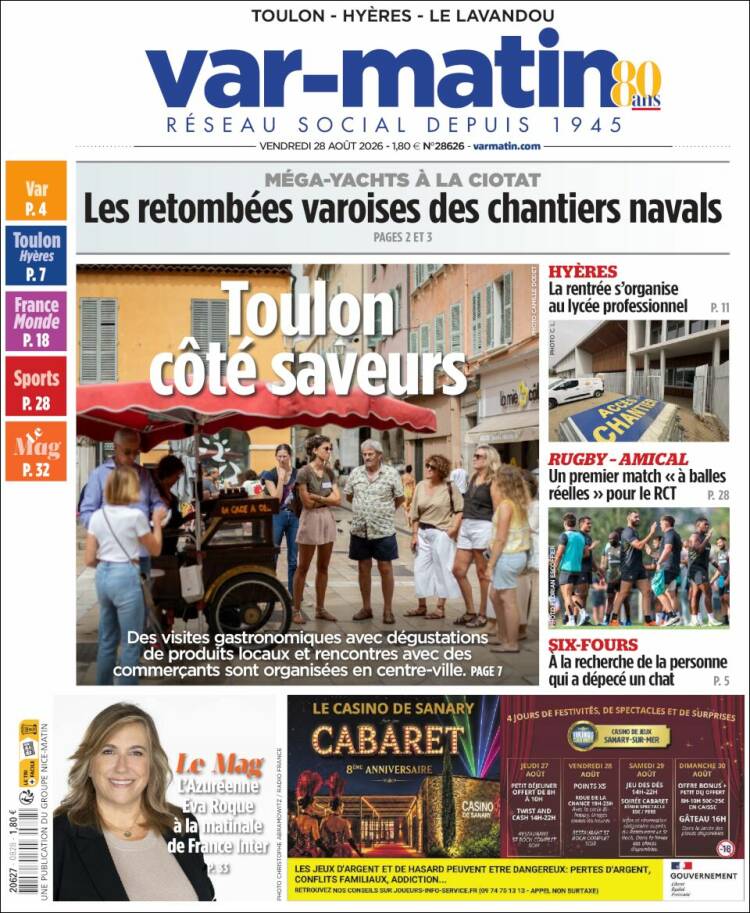 Portada de Var-Matin (Francia)