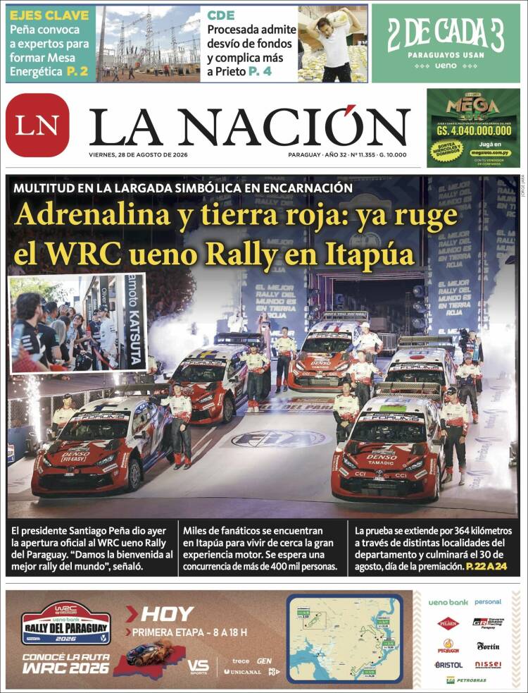 Portada de La Nación (Paraguay)
