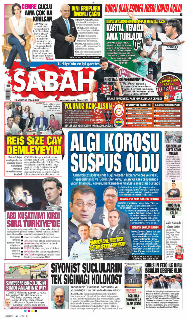 Portada de Sabah (Turqu&iacute;a)