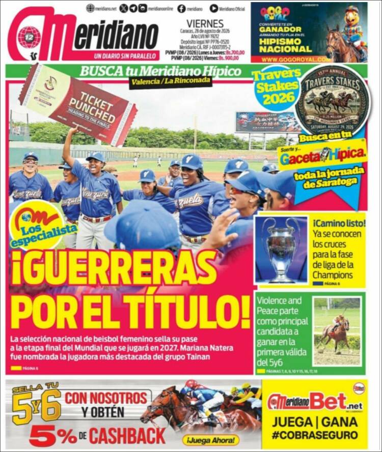 Portada de Meridiano (Venezuela)