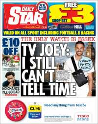 Portada de Daily Star (Reino Unido)