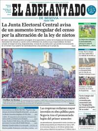 Portada de El Adelantado de Segovia (Espa&ntilde;a)