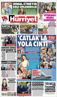 Portada de Hürriyet (Turqu&iacute;a)