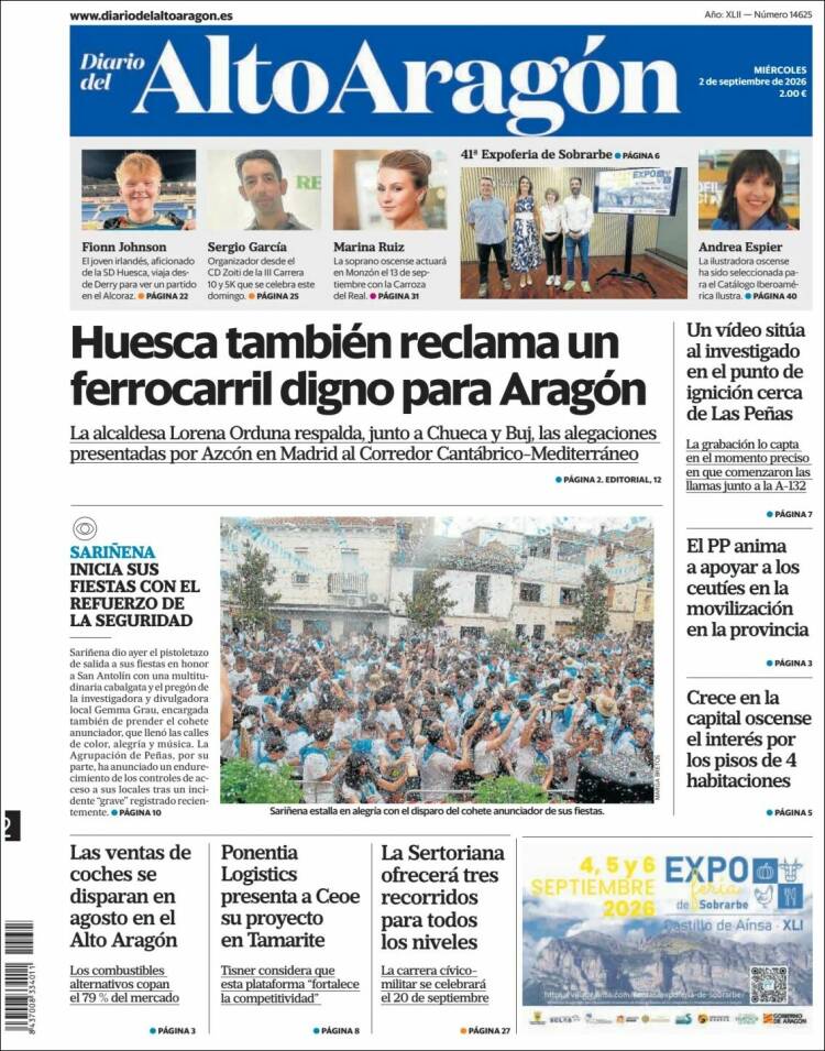 Portada de Diario del AltoAragón (Spain)