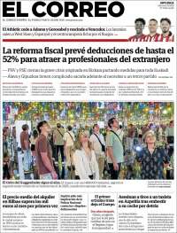 Portada de El Correo - Guipuzcoa (Spain)