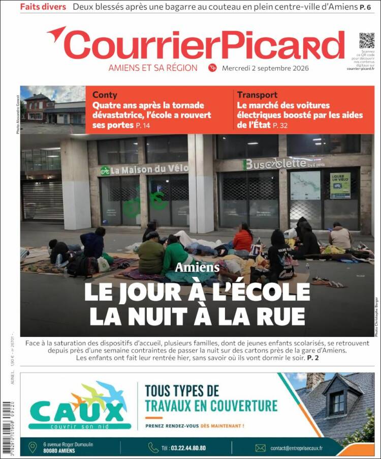 Portada de Courrier Picard (Francia)